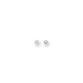 14K White Gold Polished 4mm Post Earring